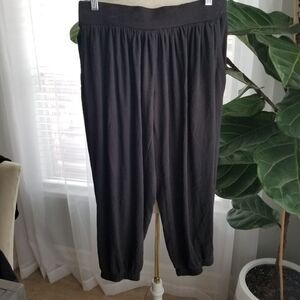 Theory gaucho parachute crop pants black size small petite